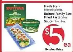 Safeway Buitoni Family Size Filled Pasta & Sauce offer