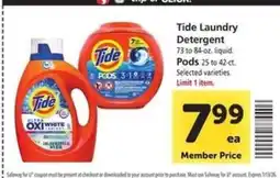 Safeway Tide Laundry Detergent offer