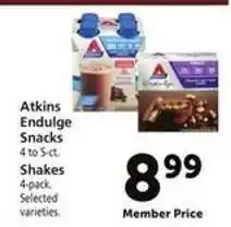Safeway Atkins Endulge Snacks & Shakes offer