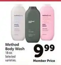 Safeway Method Body Wash offer