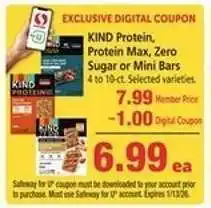 Safeway KIND Protein Bars offer