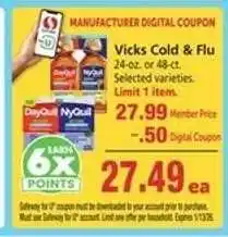 Safeway Vicks Cold & Flu offer