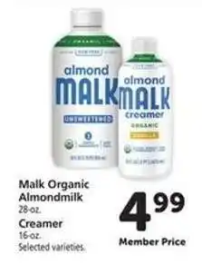 Safeway Malk Organic Almondmilk offer