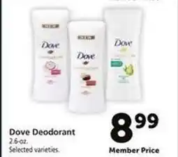 Safeway Dove Deodorant offer
