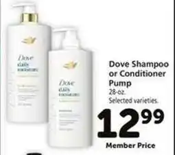 Safeway Dove Shampoo or Conditioner Pump offer