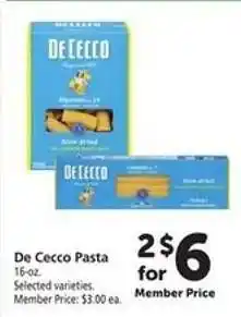 Safeway De Cecco Pasta offer