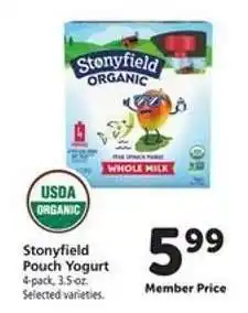 Safeway Stonyfield Pouch Yogurt offer