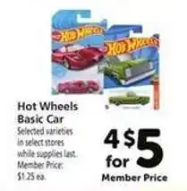Safeway Hot Wheels Basic Car offer