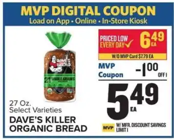 Food Lion Dave's Killer Organic Bread offer