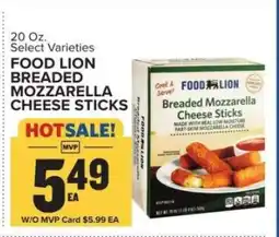 Food Lion FOOD LION BREADED MOZZARELLA CHEESE STICKS offer