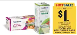 Food Lion FOOD LION RECLOSABLE BAGS offer
