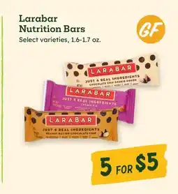 Sprouts Farmers Market Larabar Nutrition Bars offer