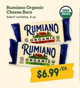 Sprouts Farmers Market Rumiano Organic Cheese Bars offer