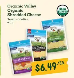 Sprouts Farmers Market Organic Valley Organic Shredded Cheese offer