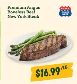 Sprouts Farmers Market Premium Angus Boneless Beef New York Steak offer