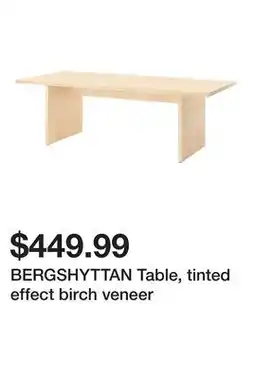 Ikea BERGSHYTTAN Table, tinted effect birch veneer offer
