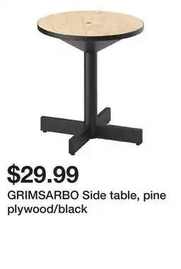 Ikea GRIMSARBO Side table, pine plywood/black offer