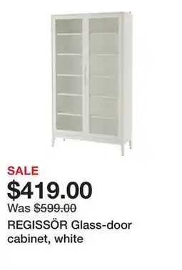 Ikea REGISSÖR Glass-door cabinet, white offer
