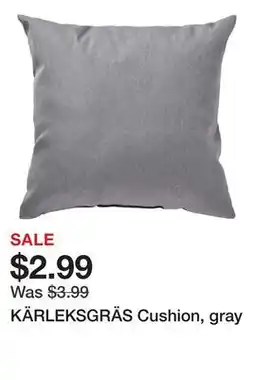 Ikea KÄRLEKSGRÄS Cushion, gray offer