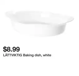 Ikea LÄTTVIKTIG Baking dish, white offer
