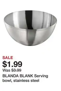 Ikea BLANDA BLANK Serving bowl, stainless steel offer
