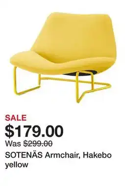 Ikea SOTENÄS Armchair, Hakebo yellow offer