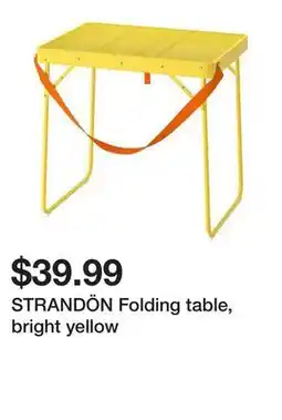 Ikea STRANDÖN Folding table, bright yellow offer