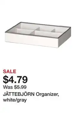 Ikea JÄTTEBJÖRN Organizer, white/gray offer