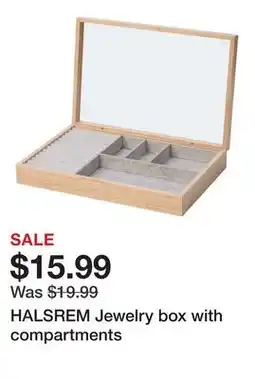 Ikea HALSREM Jewelry box with compartments offer