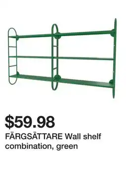 Ikea FÄRGSÄTTARE Wall shelf combination, green offer