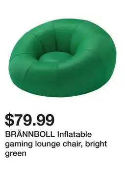 Ikea BRÄNNBOLL Inflatable gaming lounge chair, bright green offer