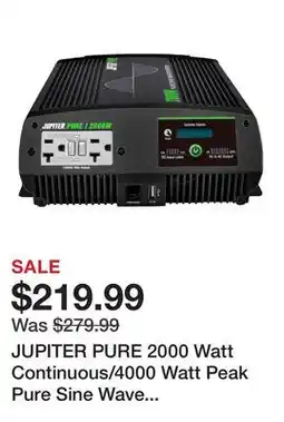 Harbor Freight Tools JUPITER PURE 2000 Watt Continuous/4000 Watt Peak Pure Sine Wave Power Inverter offer