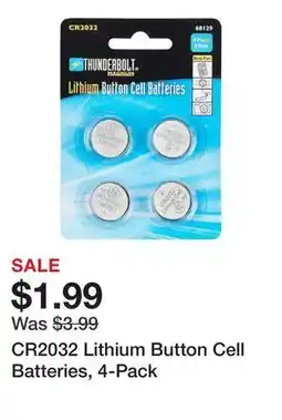 Harbor Freight Tools CR2032 Lithium Button Cell Batteries, 4-Pack offer