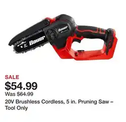 Harbor Freight Tools 20V Brushless Cordless, 5 in. Pruning Saw – Tool Only offer