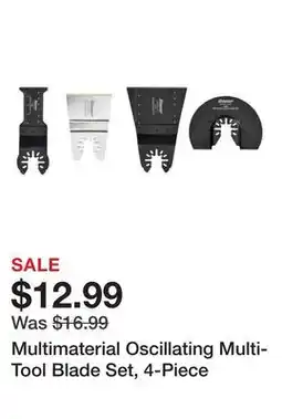 Harbor Freight Tools Multimaterial Oscillating Multi-Tool Blade Set, 4-Piece offer