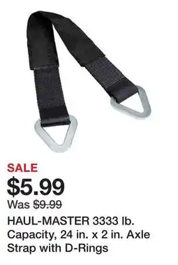 Harbor Freight Tools HAUL-MASTER 3333 lb. Capacity, 24 in. x 2 in. Axle Strap with D-Rings offer