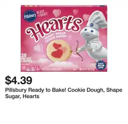 Wegmans Pillsbury Ready to Bake! Cookie Dough, Shape Sugar, Hearts offer