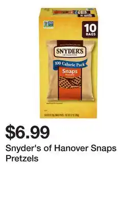 Wegmans Snyder's of Hanover Snaps Pretzels offer