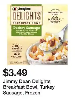 Wegmans Jimmy Dean Delights Breakfast Bowl, Turkey Sausage, Frozen offer
