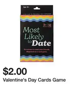 Five Below Valentine's Day Cards Game offer