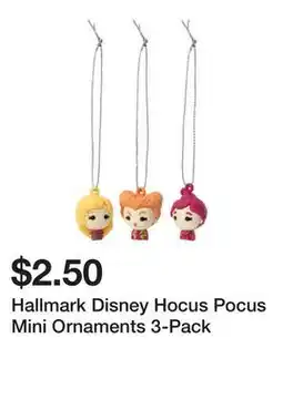 Five Below Hallmark Disney Hocus Pocus Mini Ornaments 3-Pack offer