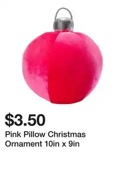 Five Below Pink Pillow Christmas Ornament 10in x 9in offer