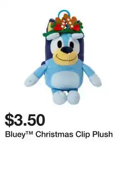 Five Below Bluey Christmas Clip Plush offer