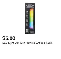 Five Below LED Light Bar With Remote 9.45in x 1.63in offer
