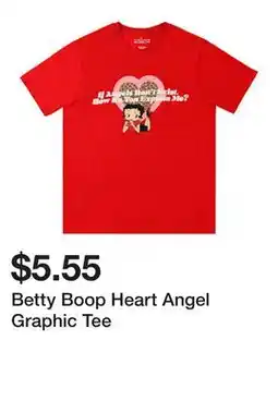 Five Below Betty Boop Heart Angel Graphic Tee offer