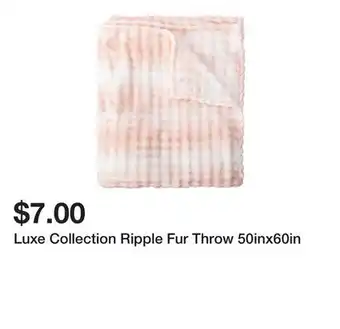 Five Below Luxe Collection Ripple Fur Throw 50inx60in offer