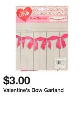 Five Below Valentine's Bow Garland offer