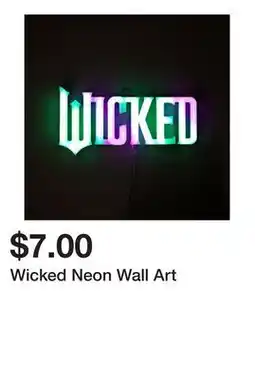Five Below Wicked Neon Wall Art offer