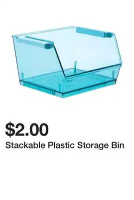 Five Below Stackable Plastic Storage Bin offer
