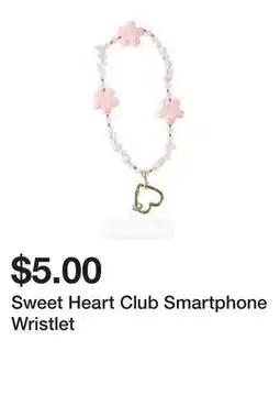 Five Below Sweet Heart Club Smartphone Wristlet offer